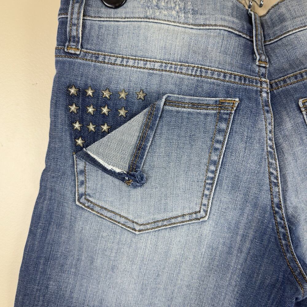 Rock & Republic Bumpershoot Denim Shorts Frayed Hem Women’s Size 6 Mid Rise - Picture 5 of 12